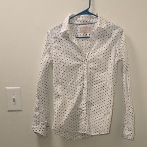 Banana Republic Polka Dot Long Sleeve Top